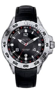   NAUTICA BLACK RUBBER STRAP