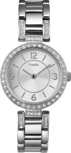   TIMEX CRYSTAL LADIES STAINLESS STEEL BRACELET