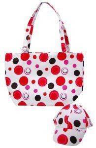 ΤΣΑΝΤΑ ΠΑΡΑΛΙΑΣ & ΚΑΠΕΛΟ ΜΕ ΣΧΕΔΙΟ ΚΥΚΛΟΥΣ ΛΕΥΚΟ ΤΣΑΝΤΑ ΠΑΡΑΛΙΑΣ & ΚΑΠΕΛΟ ΜΕ ΣΧΕΔΙΟ ΚΥΚΛΟΥΣ ΛΕΥΚΟ