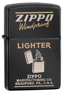 H  ZIPPO WINDPROOF EBONY