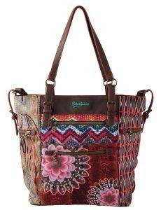 ΤΣΑΝΤΑ ΩΜΟΥ DESIGUAL ARGENTINA TANZANIA ΜΕ ΣΧΕΔΙΑ ΠΟΛΥΧΡΩΜΗ/ΚΑΦΕ ΤΣΑΝΤΑ ΩΜΟΥ DESIGUAL ARGENTINA TANZANIA ΜΕ ΣΧΕΔΙΑ ΠΟΛΥΧΡΩΜΗ/ΚΑΦΕ