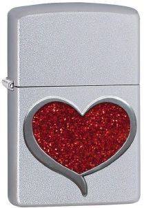 H E ZIPPO GLITTER HEART 