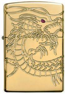 H E ZIPPO ARMOR CHINESE DRAGON