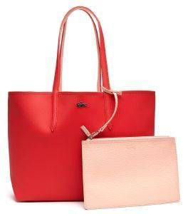   LACOSTE ANNA REVERSIBLE BICOLOUR TOTE NF2142AA D91 KOKKINO/ NUDE