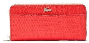 ΠΟΡΤΟΦΟΛΙ LACOSTE CHANTACO PIQUE LEATHER ΚΟΚΚΙΝΟ ΠΟΡΤΟΦΟΛΙ LACOSTE CHANTACO PIQUE LEATHER ΚΟΚΚΙΝΟ