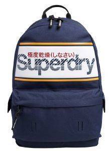 ΤΣΑΝΤΑ ΠΛΑΤΗΣ SUPERDRY STRIPE LOGO MONTANA M9110028A ΣΚΟΥΡΟ ΜΠΛΕ