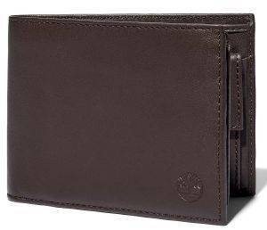 TIMBERLAND ΠΟΡΤΟΦΟΛΙ TIMBERLAND TRIFOLD WITH POCKET COIN TB0A23U3 ΣΚΟΥΡΟ ΚΑΦΕ