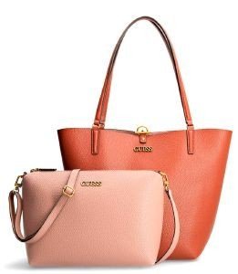ΤΣΑΝΤΑ ΩΜΟΥ GUESS ALBY TOGGLE TOTE REVERSIBLE HWVB7455230 ΤΑΜΠΑ/ΡΟΖ ΤΣΑΝΤΑ ΩΜΟΥ GUESS ALBY TOGGLE TOTE REVERSIBLE HWVB7455230 ΤΑΜΠΑ/ΡΟΖ