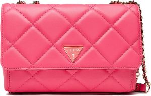 ΤΣΑΝΤΑ ΩΜΟΥ GUESS CESSILY CONVERTIBLE XBODY FLAP HWQG7679210 ΡΟΖ ΤΣΑΝΤΑ ΩΜΟΥ GUESS CESSILY CONVERTIBLE XBODY FLAP HWQG7679210 ΡΟΖ