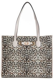 GUESS ΤΣΑΝΤΑ ΩΜΟΥ GUESS IZZY 2 COMPARTMENT HWLA8654220 LEOPARD ΜΠΕΖ