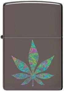 ZIPPO ΑΝΑΠΤΗΡΑΣ ΒΕΝΖΙΝΗΣ ZIPPO 48578 FUNKY CANNABIS ΓΚΡΙ