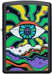 ZIPPO ΑΝΑΠΤΗΡΑΣ ΒΕΝΖΙΝΗΣ ZIPPO 49699 BLACK LIGHT EYE ΜΑΥΡΟ