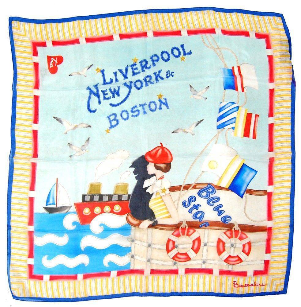 BRACCIALINI ΜΑΝΤΗΛΙ BRACCIALINI BLUE STAR LIVERPOOL/NEW YORK/BOSTON ΜΠΛΕ