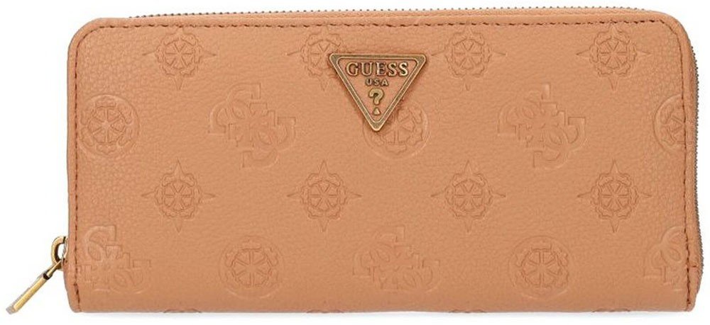 GUESS ΠΟΡΤΟΦΟΛΙ GUESS HELAINA SLG LARGE SWPB8403460 ΑΝΟΙΧΤΟ ΚΑΦΕ