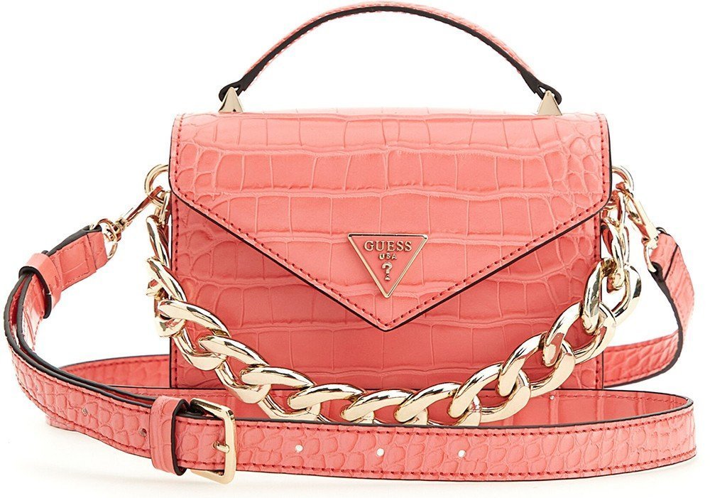 GUESS ΤΣΑΝΤΑ ΧΕΙΡΟΣ GUESS RETOUR MINI HWCG8664780 ΚΟΡΑΛΙ