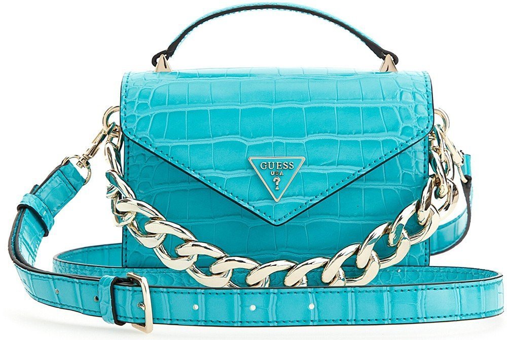 GUESS ΤΣΑΝΤΑ ΧΕΙΡΟΣ GUESS RETOUR MINI HWCG8664780 ΤΥΡΚΟΥΑΖ