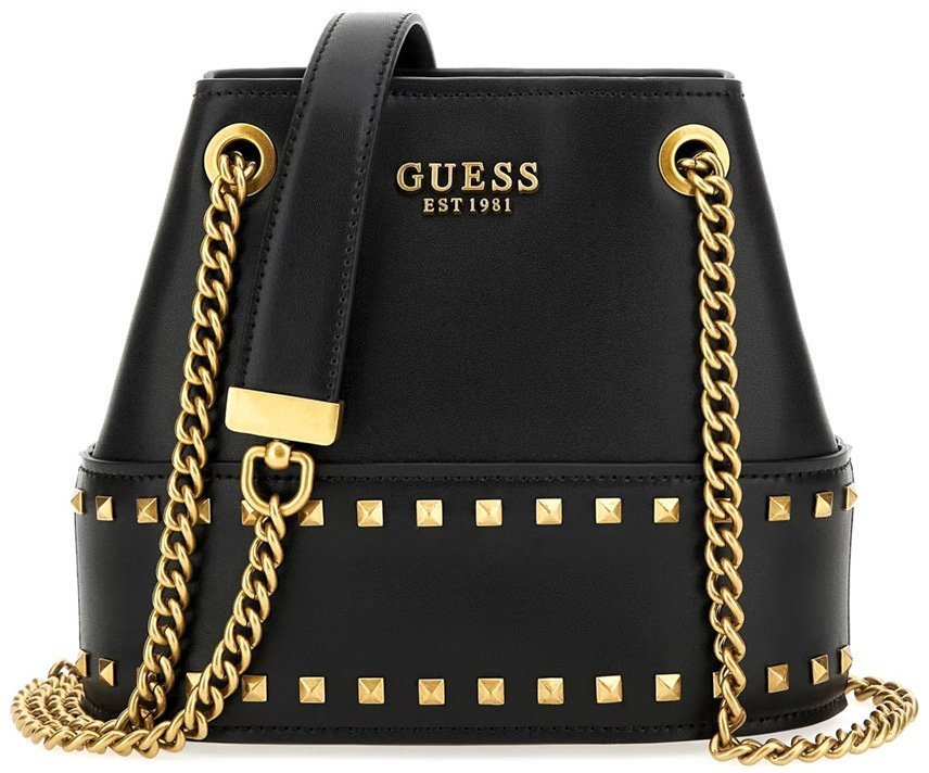 GUESS ΤΣΑΝΤΑ ΩΜΟΥ GUESS ISELINE BUCKET HWVE8960010 ΜΑΥΡΟ