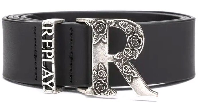 REPLAY ΖΩΝΗ REPLAY MONOGRAM-BUCKLE AW2608.000.A0500C 0098 ΜΑΥΡΟ (90CM)