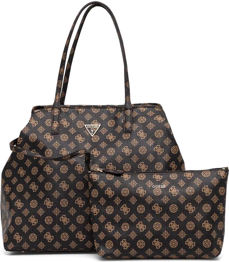 GUESS ΤΣΑΝΤΑ ΩΜΟΥ GUESS VICTTORIA LRG 2 IN 1 TOTE HWEPQ951429 ΚΑΦΕ