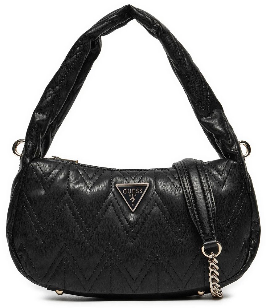 GUESS ΤΣΑΝΤΑ ΧΕΙΡΟΣ GUESS EDA TOP ZIP HWQG9505180 ΜΑΥΡΟ