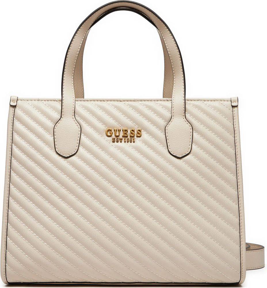 ΤΣΑΝΤΑ ΧΕΙΡΟΣ GUESS SILVANA 2 COMP TOTE HWQV8665220 ΕΚΡΟΥ