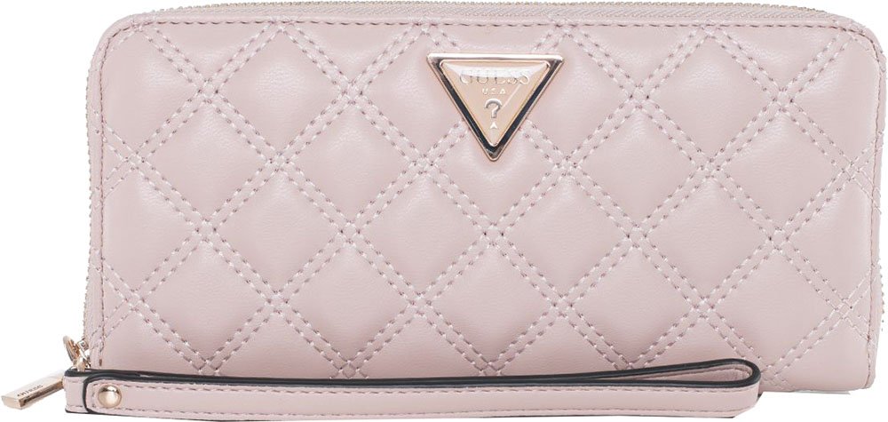 GUESS ΠΟΡΤΟΦΟΛΙ GUESS GIULLY SLG LARGE ZIP AROUND SWQG8748146 ΑΝΟΙΧΤΟ ΡΟΖ