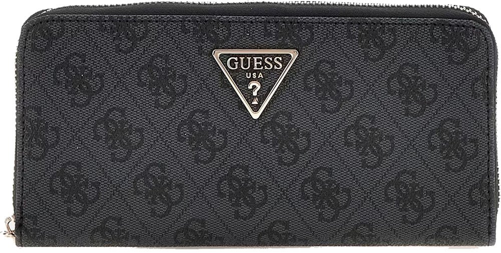 GUESS ΠΟΡΤΟΦΟΛΙ GUESS LAUREL SLG LARGE ZIP AROUND SWSG8500146 ΜΑΥΡΟ