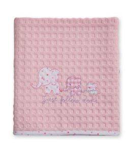 ΚΟΥΒΕΡΤΑ NEF NEF ΠΙΚΕ 110X150 JUST FOLLOW MOM PINK ΚΟΥΒΕΡΤΑ NEF NEF ΠΙΚΕ 110X150 JUST FOLLOW MOM PINK