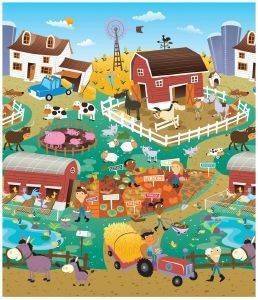   PRINCE LIONHEART PLAYMAT CITY/FARM (180 X 200 CM)