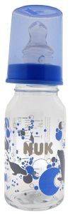 ΜΠΙΜΠΕΡO NUK CLASSIC ΓΥAΛΙΝΟ ΜΕ ΘΗΛH SILIC M1 125ML ΜΠΛΕ ΜΠΙΜΠΕΡO NUK CLASSIC ΓΥAΛΙΝΟ ΜΕ ΘΗΛH SILIC M1 125ML ΜΠΛΕ