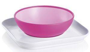 ΜΠΩΛ ΚΑΙ ΠΙΑΤΑΚΙ ΜΑΜ BABY`S BOWL & PLATE ΡΟΖ ΜΠΩΛ ΚΑΙ ΠΙΑΤΑΚΙ ΜΑΜ BABY`S BOWL & PLATE ΡΟΖ