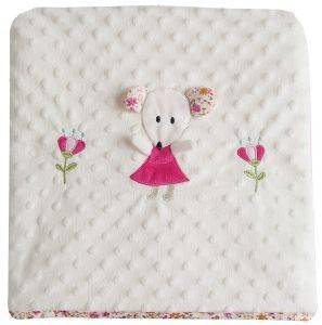 DAS HOME ΒΡΕΦΙΚΗ ΚΟΥΒΕΡΤΑ FLEECE ΚΟΥΝΙΑΣ DAS HOME DREAM LINE EMBROIDERY ΛΕΥΚΟ 110Χ150CM 6275