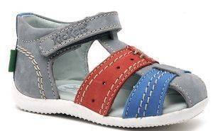 �������������� KICKERS BIGBAZAR GOLF NUBUCK ����/����./���� (GREY RED BLUE)