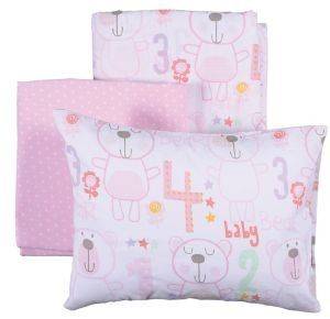 ΒΡΕΦΙΚΑ ΣΕΝΤΟΝΙΑ ΚΟΥΝΙΑΣ NEF NEF BABY BEAR PINK 120X170 3ΤΜΧ ΒΡΕΦΙΚΑ ΣΕΝΤΟΝΙΑ ΚΟΥΝΙΑΣ NEF NEF BABY BEAR PINK 120X170 3ΤΜΧ