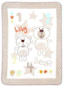 ΒΡΕΦΙΚΗ ΚΟΥΒΕΡΤΑ NEF NEF BABY BEARS ΜΠΕΖ 100X140 ΒΡΕΦΙΚΗ ΚΟΥΒΕΡΤΑ NEF NEF BABY BEARS ΜΠΕΖ 100X140