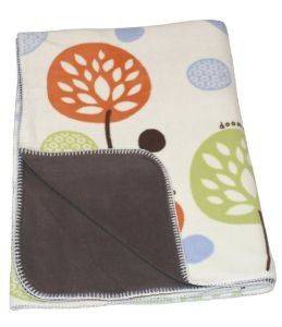 DOOMOO ΚΟΥΒΕΡΤΑ DOOMOO DREAM FLEECE TREE GREEN ΛΕΥΚΟ/ΠΟΛΥΧΡΩΜΟ 100X150CM