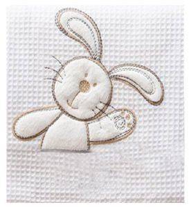 ΚΟΥΒΕΡΤΑ ΠΙΚΕ PIERRE CARDIN BABY BUNNY GREY 80Χ100CM ΚΟΥΒΕΡΤΑ ΠΙΚΕ PIERRE CARDIN BABY BUNNY GREY 80Χ100CM