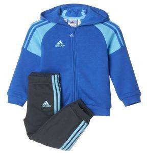 ΦΟΡΜΑ ADIDAS PERFORMANCE 3 STRIPES HOODED JOGGER ΜΠΛΕ (104 CM) ΦΟΡΜΑ ADIDAS PERFORMANCE 3 STRIPES HOODED JOGGER ΜΠΛΕ (104 CM)