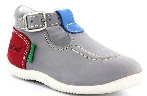  KICKERS BONBEK GRIS CLAIR 218126 BLEU ROUGE   (EU:19)