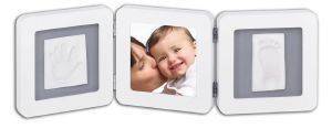 ΑΠΟΤΥΠΩΜΑ BABY ART DOUBLE PRINT FRAME WHITE & GREY ΑΠΟΤΥΠΩΜΑ BABY ART DOUBLE PRINT FRAME WHITE & GREY