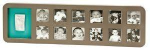   BABY ART FIRST YEAR PRINT FRAME TAUPE & AZURE