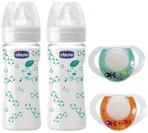 ΣΕΤ CHICCO 2 ΓΥΑΛΙΝΑ ΜΠΙΜΠΕΡΟ 240ML+ΠΙΠΙΛΑ ΜΕ ΘΗΛΗ ΚΑΟΥΤΣΟΥΚ 0Μ+ ΣΕΤ CHICCO 2 ΓΥΑΛΙΝΑ ΜΠΙΜΠΕΡΟ 240ML+ΠΙΠΙΛΑ ΜΕ ΘΗΛΗ ΚΑΟΥΤΣΟΥΚ 0Μ+