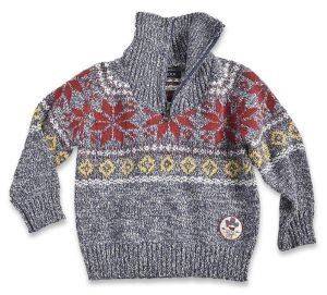 ΠΟΥΛΟΒΕΡ BLUE SEVEN ΜΕ ΣΧΕΔΙΟ 987000-549 ΓΚΡΙ ΜΕΛΑΝΖΕ