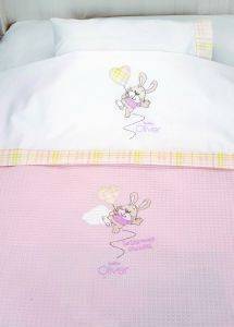 BABY OLIVER ΚΟΥΒΕΡΤΑ ΠΙΚΕ BABY OLIVER ΛΑΓΟΥΔΑΚΙ 100X140CM (6720/616) ΡΟΖ
