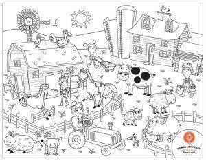  COLOR & DRAW PLACEMAT PRINCE LIONHEART FARM ( 4 )