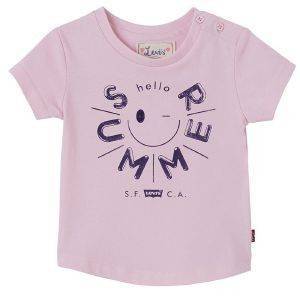 T-SHIRT LEVI\'S SMILY HELLO SUMMER NJ10574 ΡΟΖ (74ΕΚ.)-(6-12ΜΗΝΩΝ) T-SHIRT LEVI\'S SMILY HELLO SUMMER NJ10574 ΡΟΖ (74ΕΚ.)-(6-12ΜΗΝΩΝ)