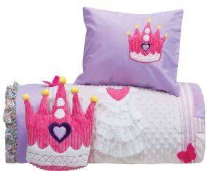 DAS HOME ΣΕΤ ΚΟΥΒΕΡΛΙ-ΜΑΞΙΛΑΡΟΘΗΚΗ-ΛΟΥΤΡΙΝΟ DAS HOME BABY LINE 6398 PRINCESS ΜΩΒ 110X150CM