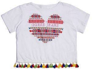 T-SHIRT GUESS KIDS J82I24 K6T30 HEART LOGO  (135.)-(7-8 )