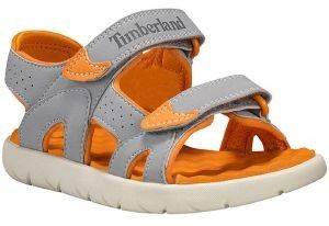 TIMBERLAND ΠΑΙΔΙΚΟ ΣΑΝΔΑΛΙ TIMBERLAND PERKINS ROW 2-STRAP CA1QEN ΓΚΡΙ-ΠΟΡΤΟΚΑΛΙ (EU:21)