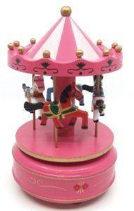 ΜΟΥΣΙΚΟ ΚΟΥΤΙ CAROUSEL TS COLLECTION ΡΟΖ 18CM ΜΟΥΣΙΚΟ ΚΟΥΤΙ CAROUSEL TS COLLECTION ΡΟΖ 18CM